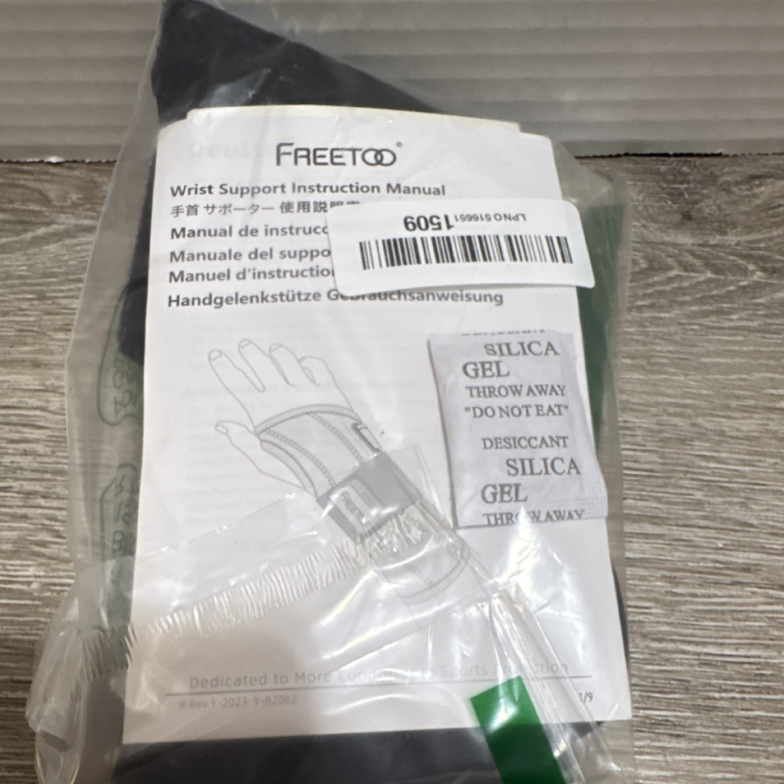 FREETOO Wrist Brace L Compression Immobilization Adjustable Neoprene Black Pink