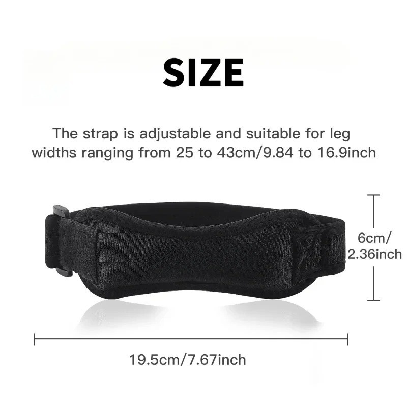 Adjustable Knee Support Strap Brace Compression Sleeve for Sports Basketball
