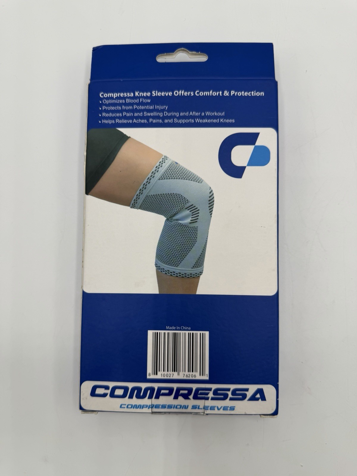 Compressa Knee Compression Sleeve Support Brace Gray New in Box