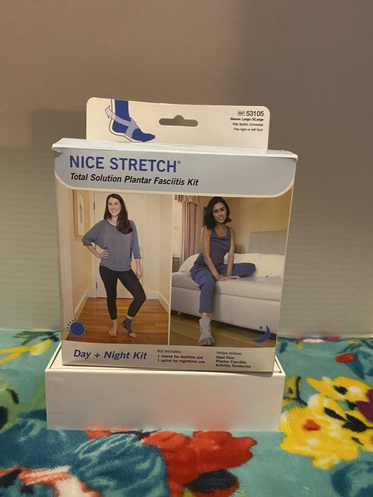 Nice Stretch Total Solution Plantar Fasciitis Kit, Provides 24hr Support, L – XL