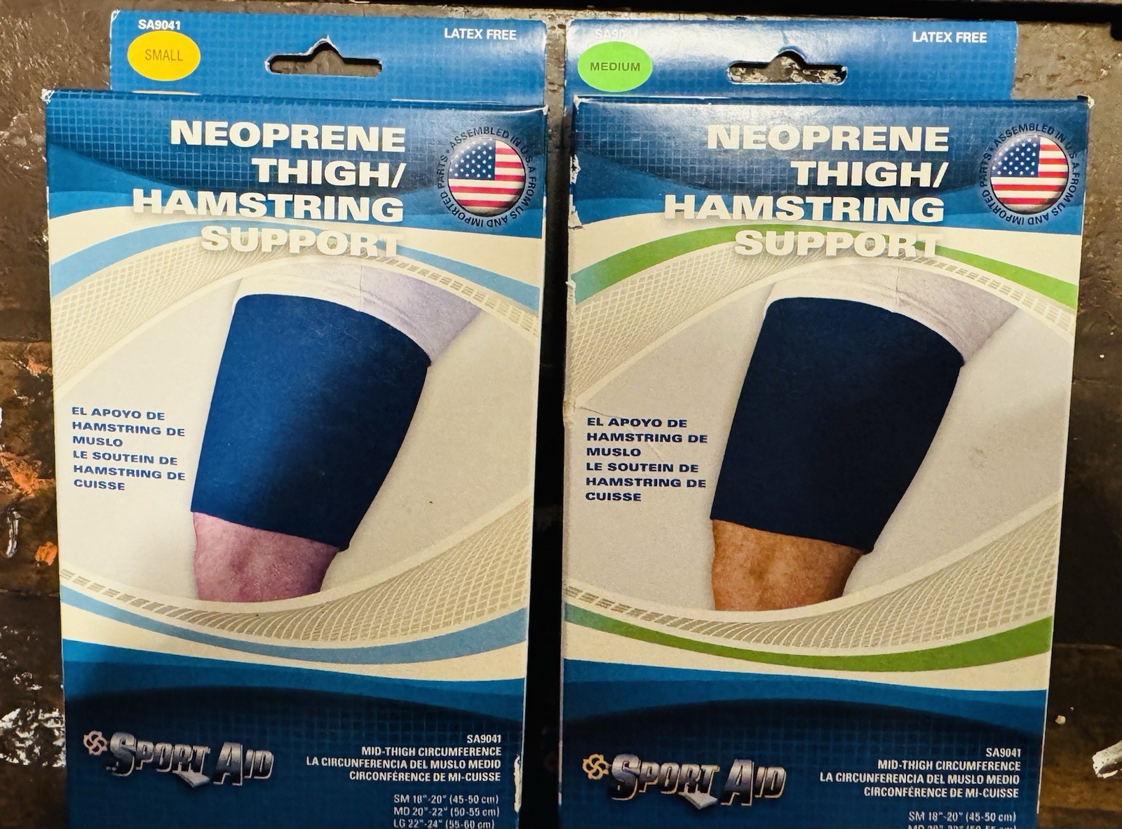 NIB Sport-Aid NEOPRENE THIGH / HAMSTRING SUPPORT Lot Of 4 Varies Sizes
