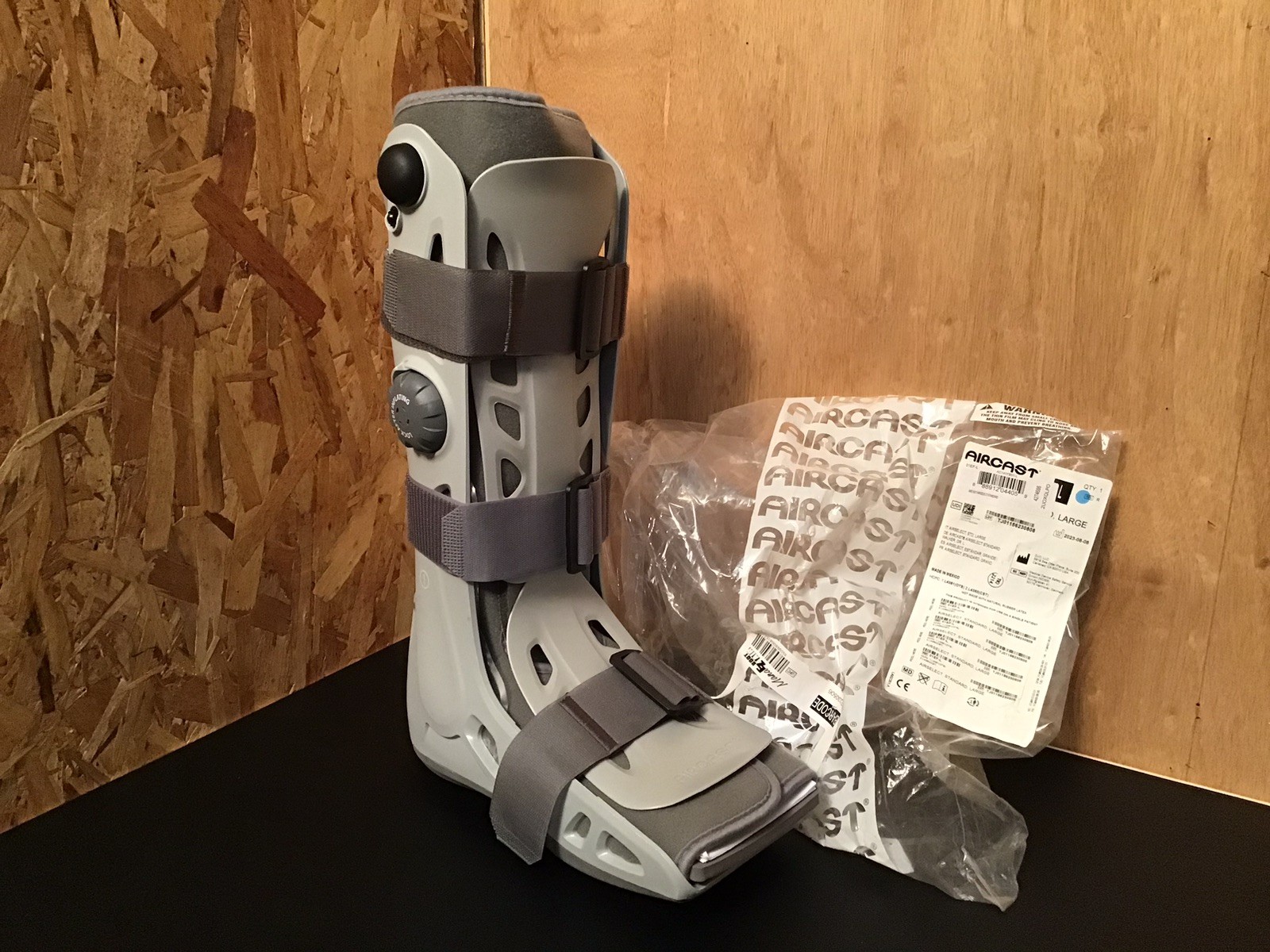 Aircast AirSelect Large Brace Walking Boot (Gray) NEW