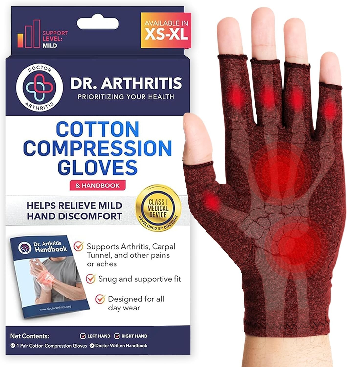 Breathable Compression Gloves for Hands – Ideal for Arthritis & Carpal Tunnel