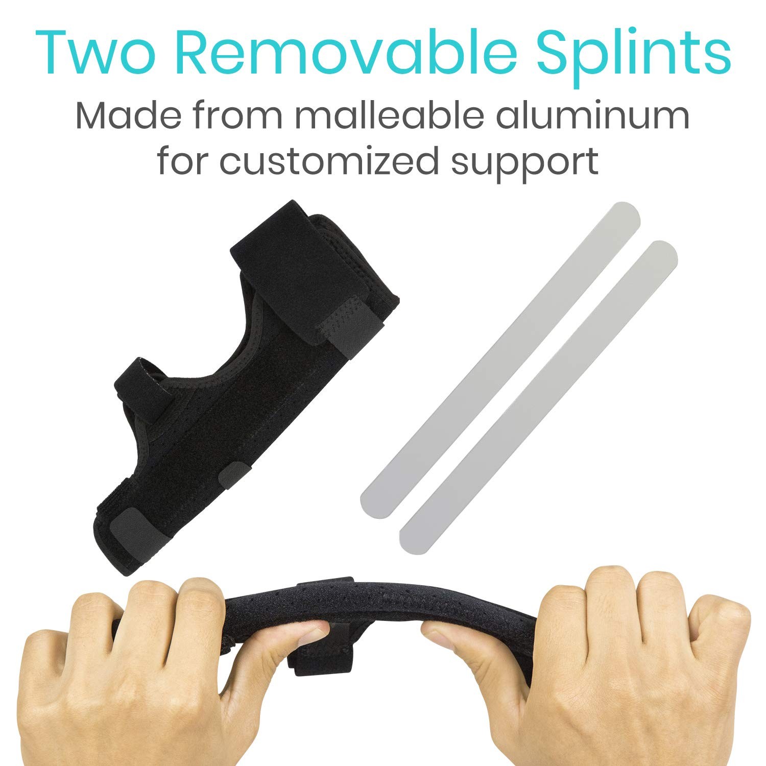 Metacarpal Splint Hand Brace Boxer Fracture Splint Adjustable Two Finger Brace