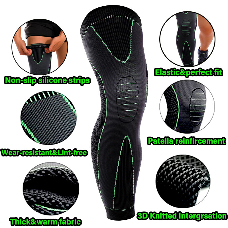 Knee Leg Brace Thigh High Compression Sleeve Socks Support Pain Relief Full Legs