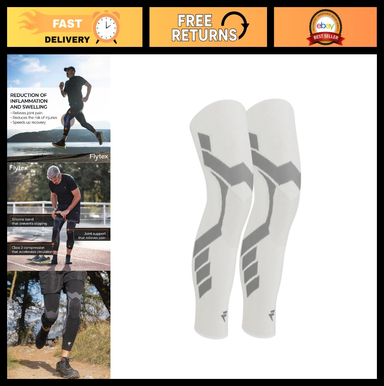 Knee Compression Sleeves for Pain Relief – Support for Osteoarthritis, Meniscus