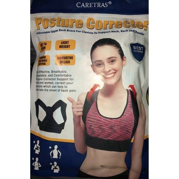 Posture Corrector Adjustable Upper Support Back Shoulder Brace Adult Large New