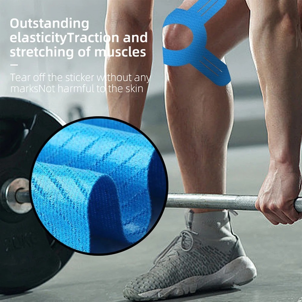 5 pcs Pre Cut Kinesiology Tape for Knee Waterproof Sports Support