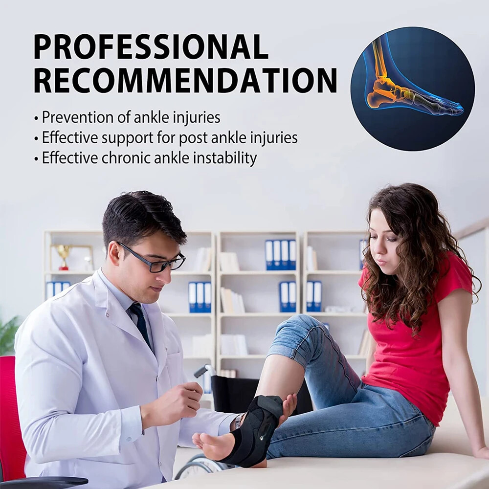 Medical Ankle Brace Support Compression Splint Stabilizer Pain Relief Foot Strap