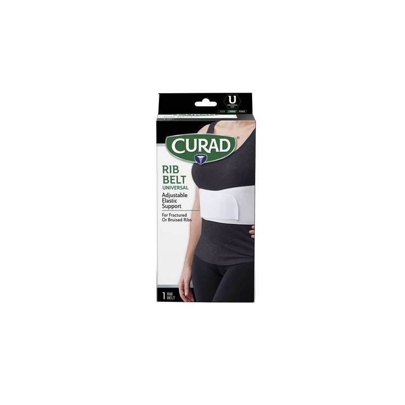 CURAD Rib Belt Universal Adjustable Elastic Support For Fractured Or Bruised Rib