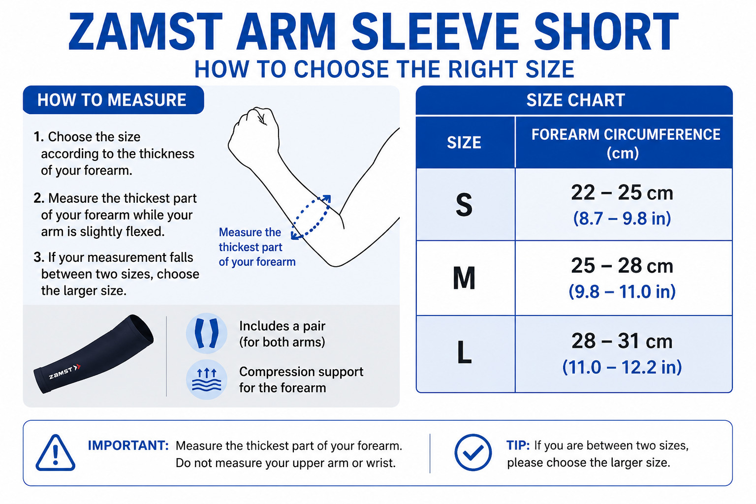 ZAMST Short Arm Sleeve Z MT-ARM38589 shipping from JAPAN NEW