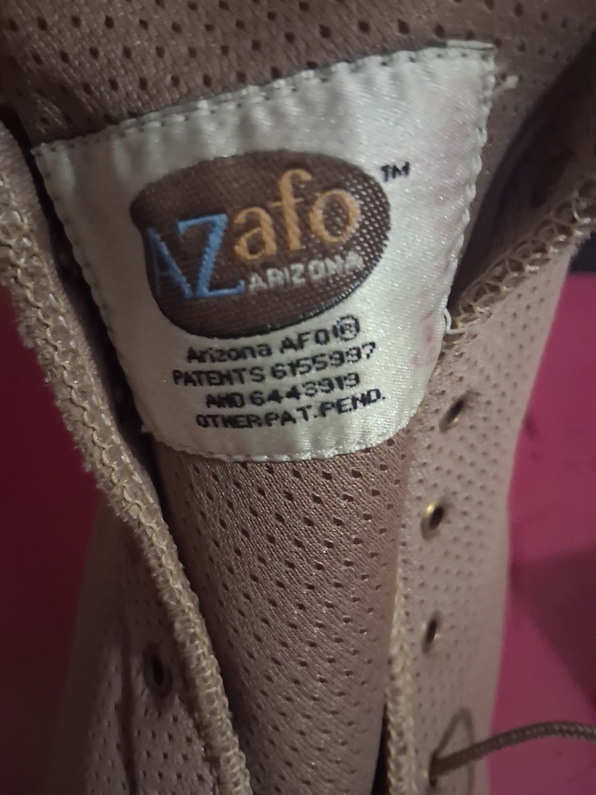 AZAFO Arizona AFO Lace-Up Ankle/Foot Orthosis Boot Beige Size S