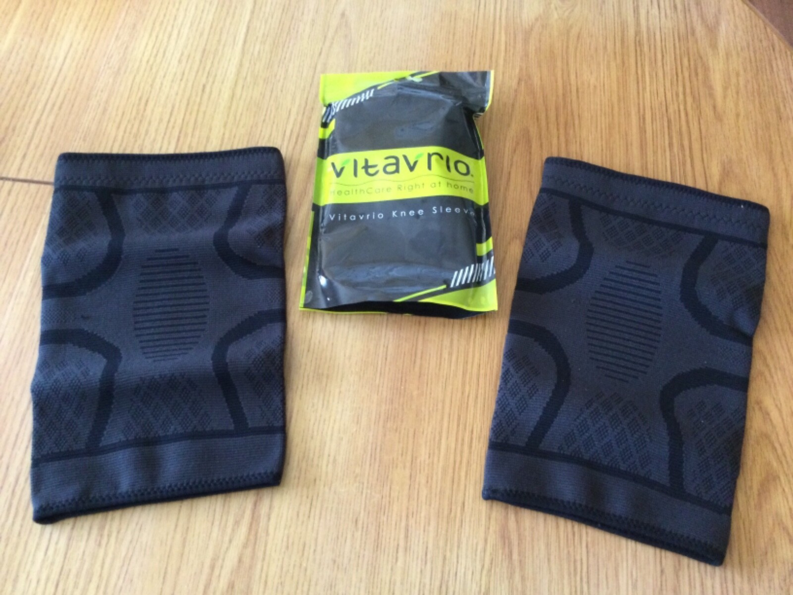 Fitness Compression Knee Sleeves Non-slip Elastic Breathable Support Vitavrio L