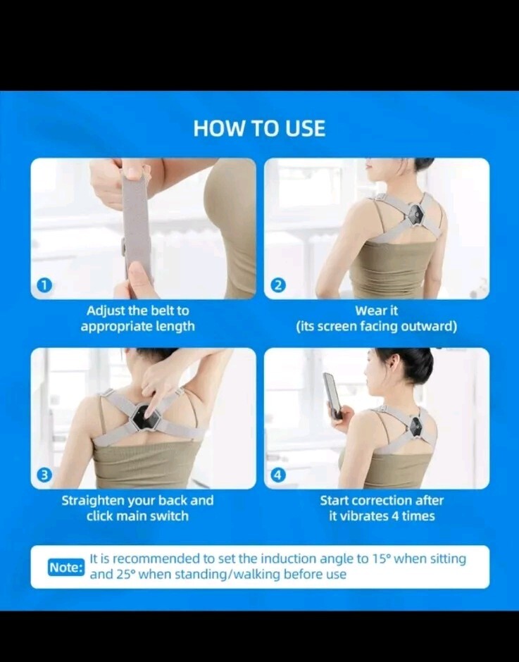 Smart Back Corrector Adjustable Hunchback Posture Sensor Orthosis Invisible