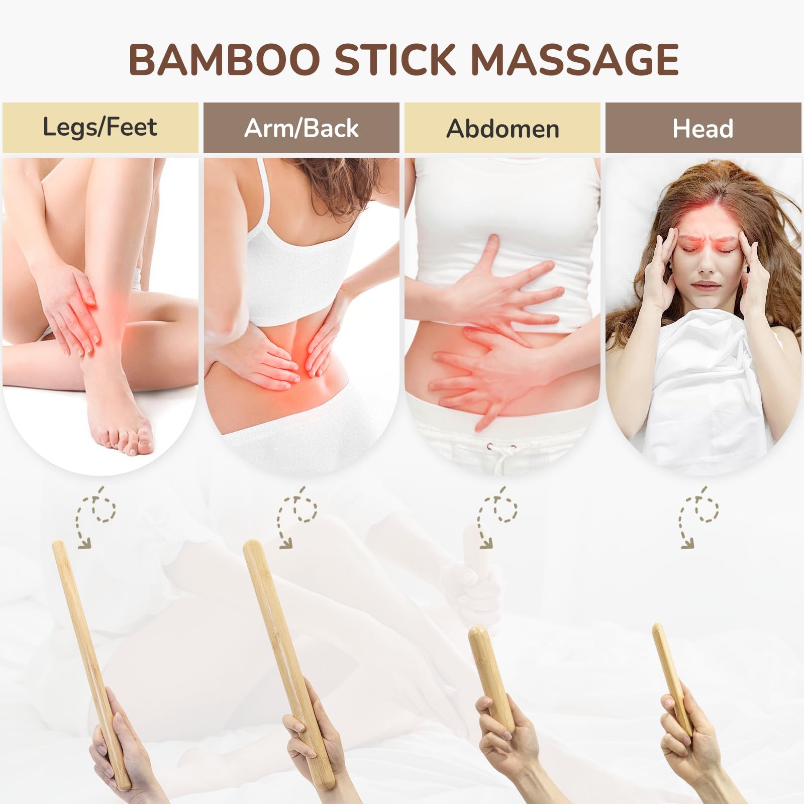 Portable Massage Stone Warmer Electric Heater with 12 sticks, Brown