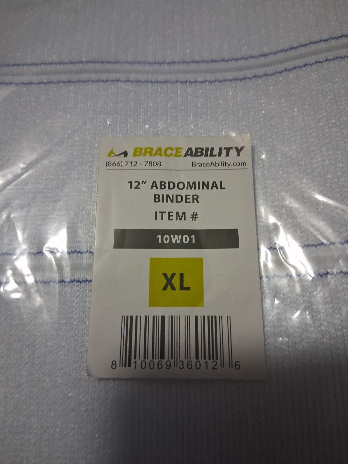 Plus Size Abdominal Binder 12in 4 Panel Brace Waist Size XL New Sealed