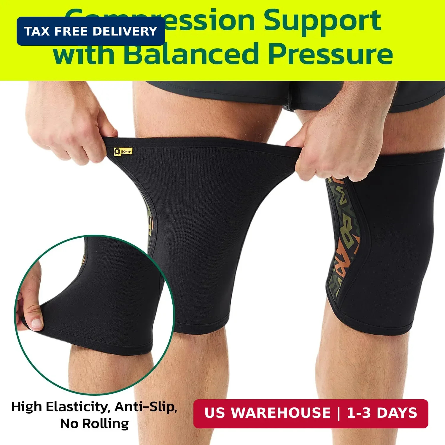 5mm Knee Brace For Women Men for Fitness, Weightlifting S (1 Pair) | Knee Suppor