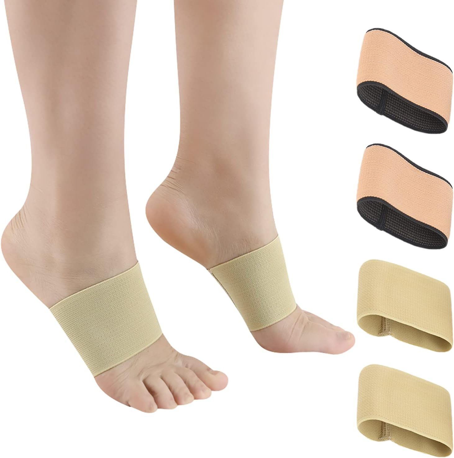 Copper Arch Support Sleeves (4PCS), Plantar Fasciitis Braces for Foot Care, Foot