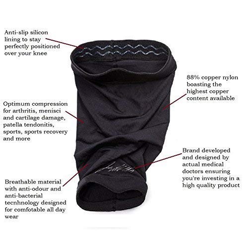 Multi-Sport Knee Compression Sleeve & Guide – Pain Relief for Tendonitis – Large