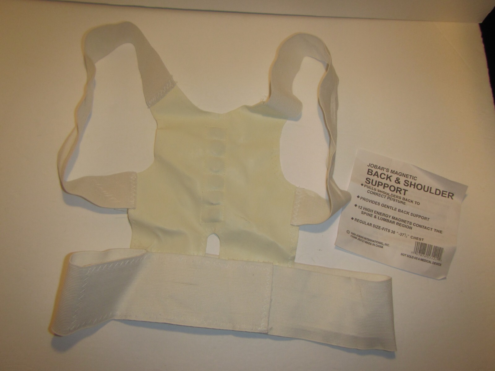 Jobar’s Magnetic Posture Corrector Shoulder Brace Back Support Belt 30-37″ chest