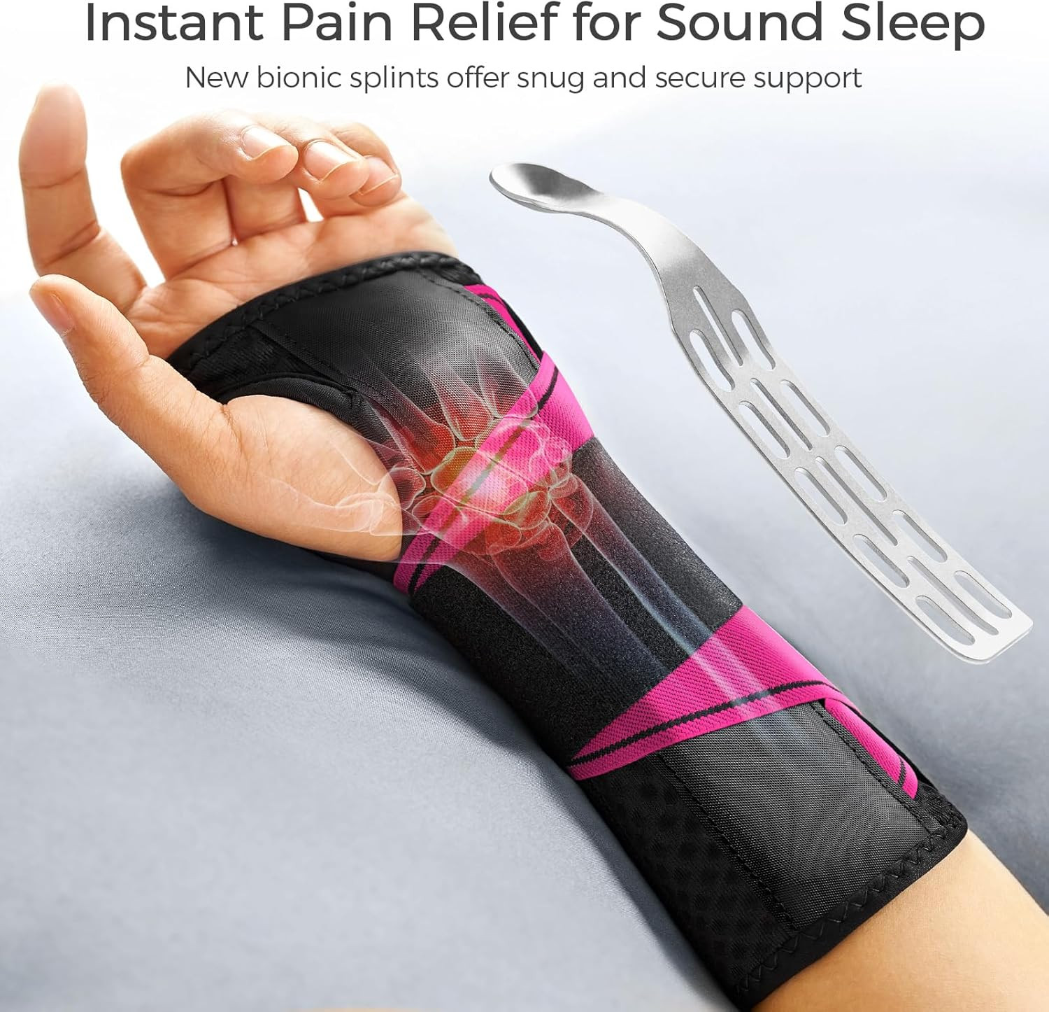 FREETOO Wrist Support Brace Left Hand for Tendonitis, Sprained Wrist, Strain, Pa