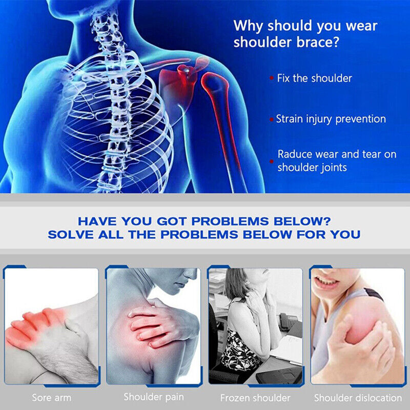 Shoulder Brace Support Compression Sleeve Torn Rotator Cuff Joint Pain Relief US