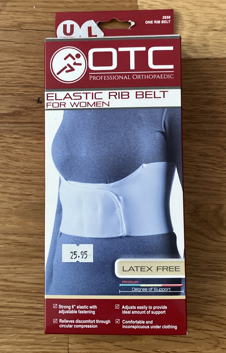 OTC Women’s Elastic Rib Belt 2659 Universal Large- NEW