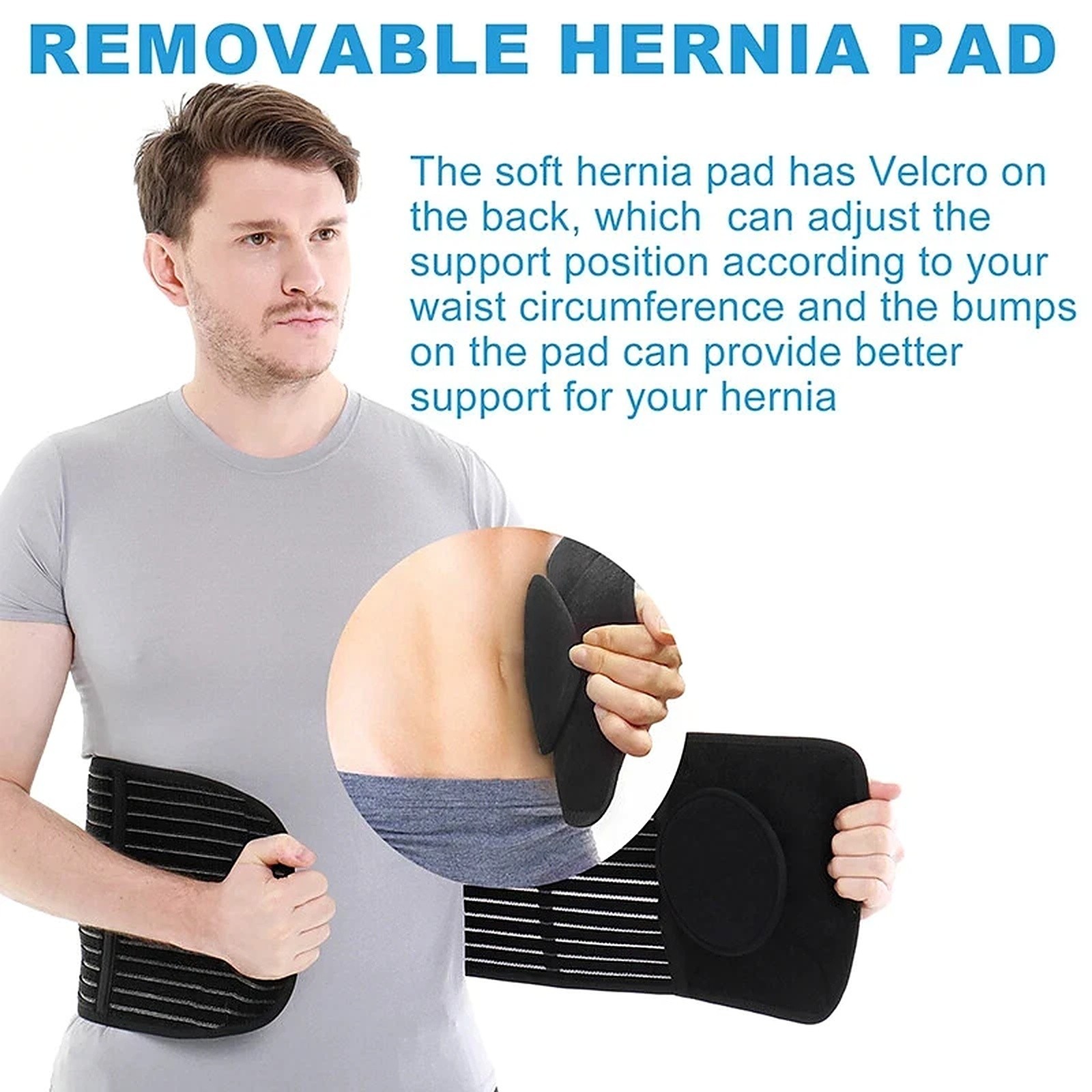 Umbilical Hernia Belt Abdominal Support Binder Compression Pad Adjustable Unisex