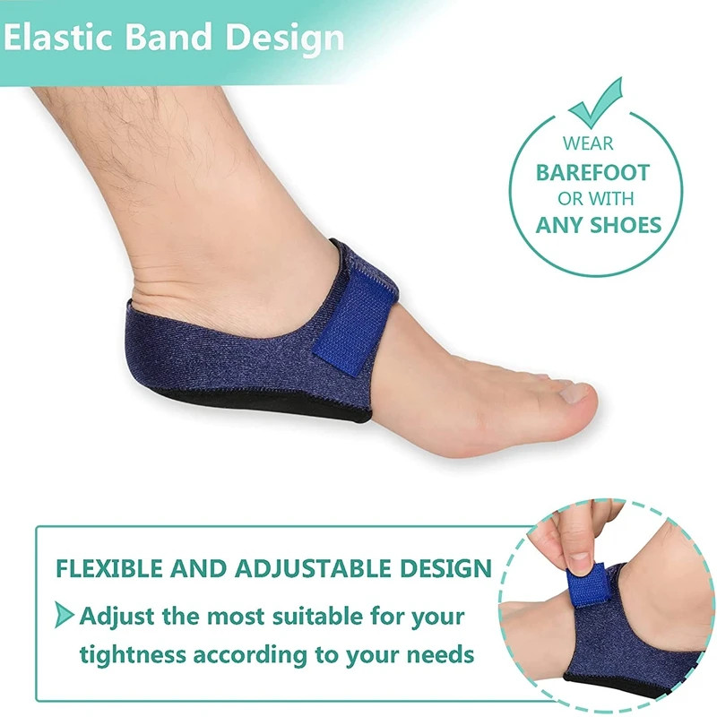 1 Pair Gel Heel Cushion Socks Skin Care Heel Cups Pads Protector Sleeves for Foo