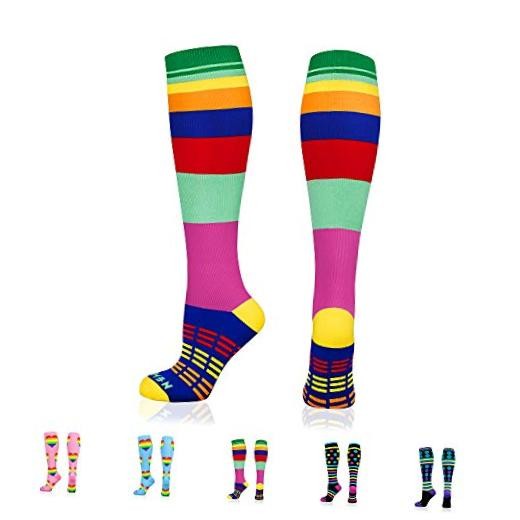 Medical Compression Socks for Women & Men Small-Medium 03-Swag Rainbow