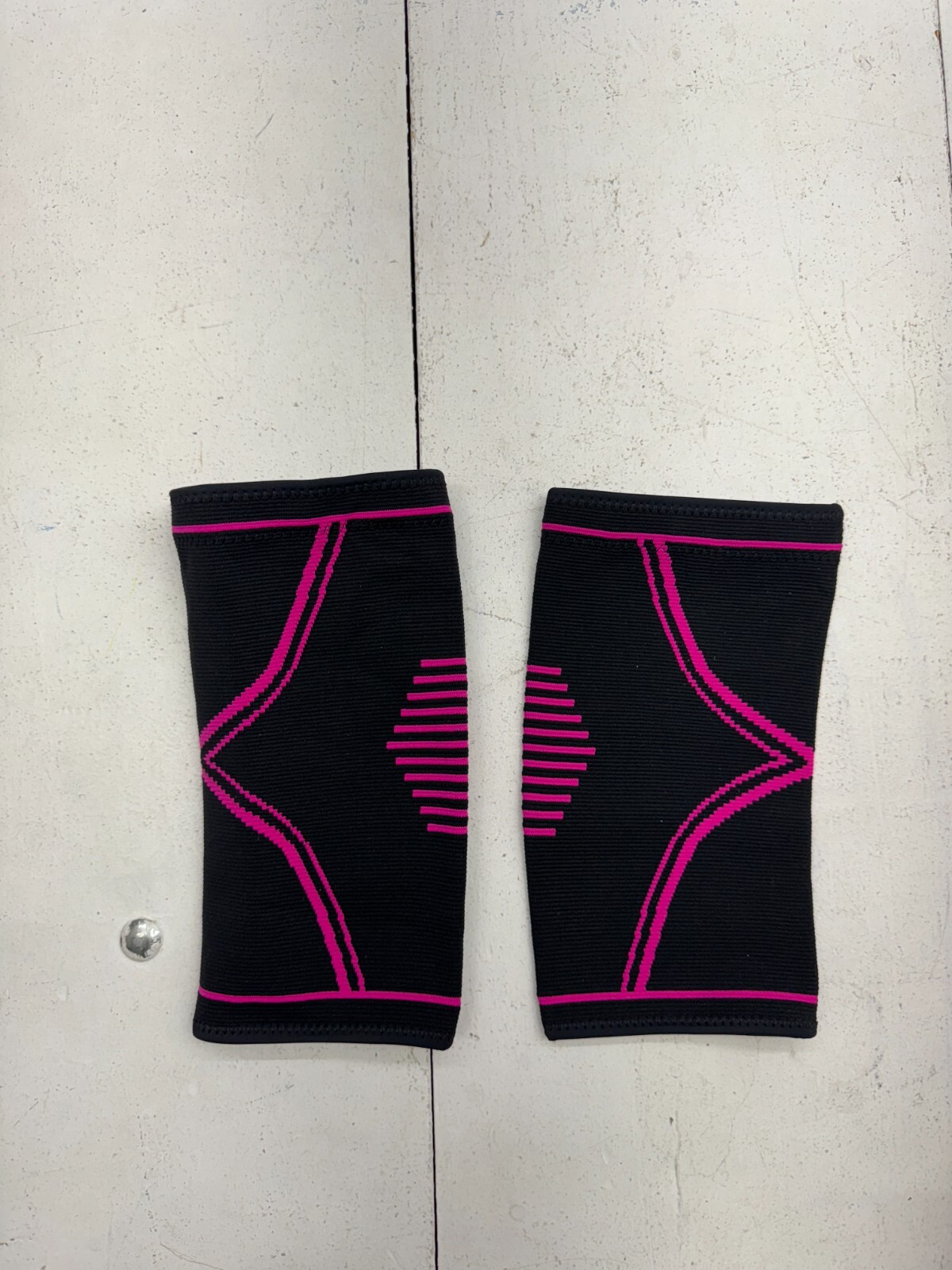 Phys Flex Black Pink Compression Knee Sleeves Adults Size Small