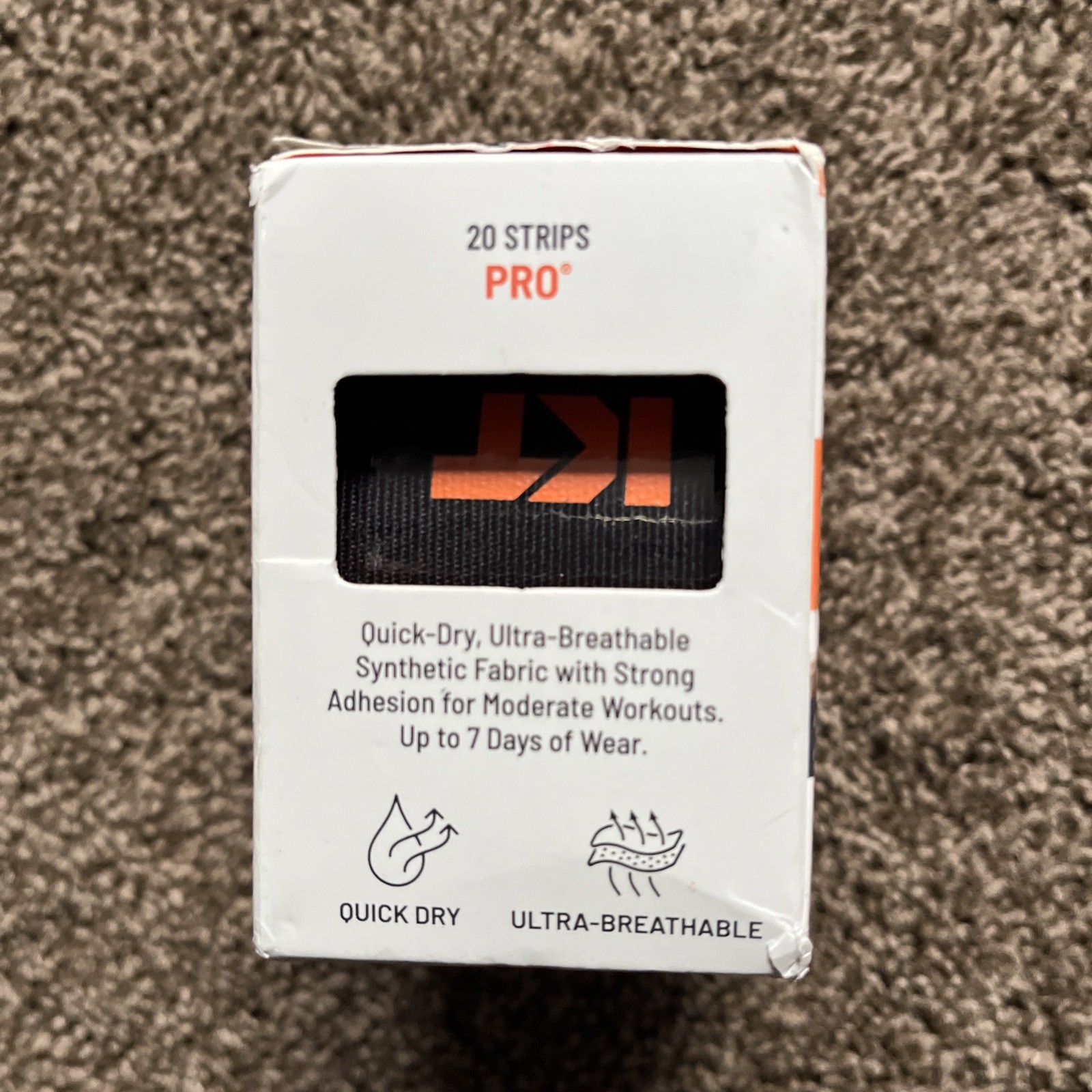 KT TAPE PRO Kinesiology Therapeutic Tape -Jet Black 20 Pro Strips 2 in × 10 in