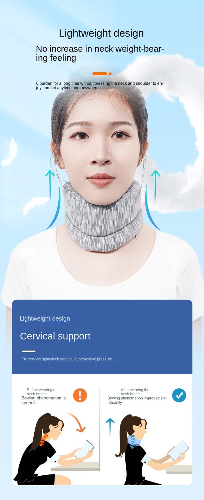 Cervicorrect Neck Brace Healthy for Sleeping Neck Brace for Neck Pain Support