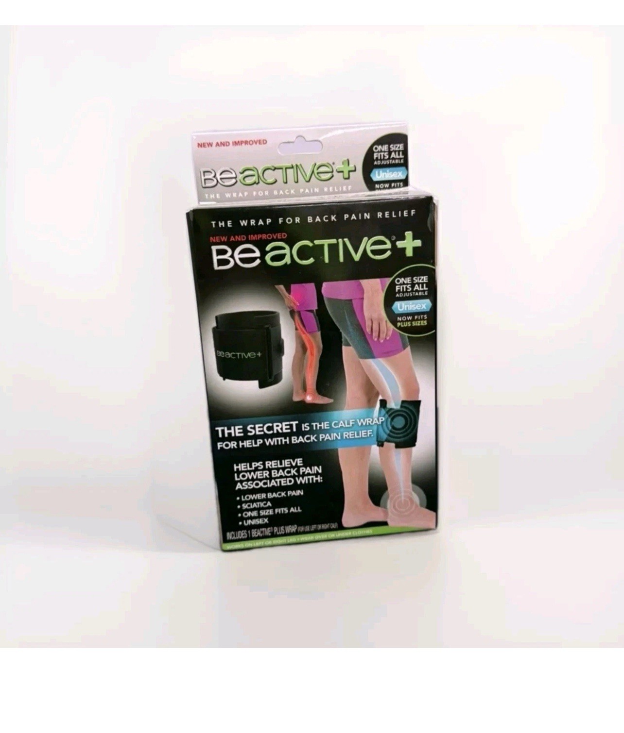 BeActive PLUS Instant Relief Acupressure Calf Brace for Sciatic Back Nerve Pain