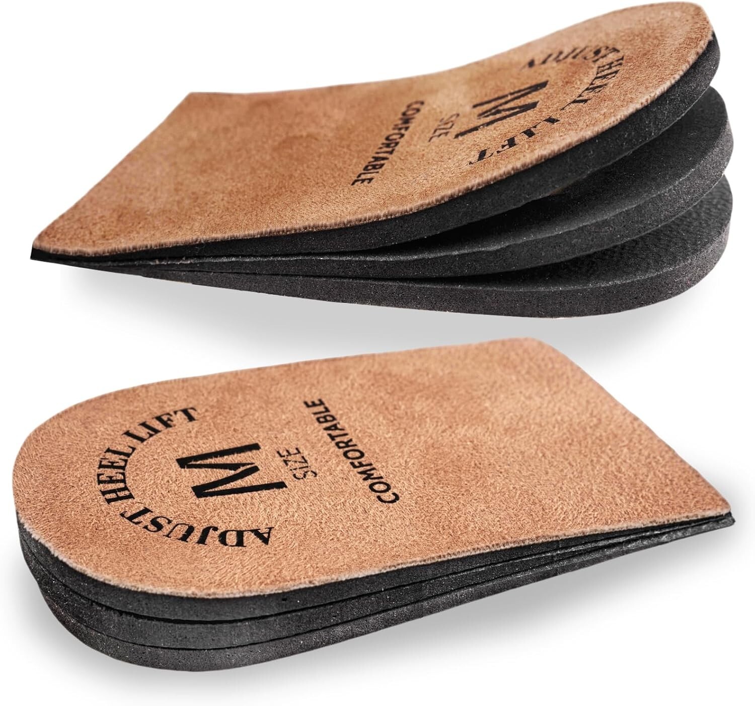 Heel Lifts for Men Women Pain Relief Shoe Inserts Height Increase Pack of 2