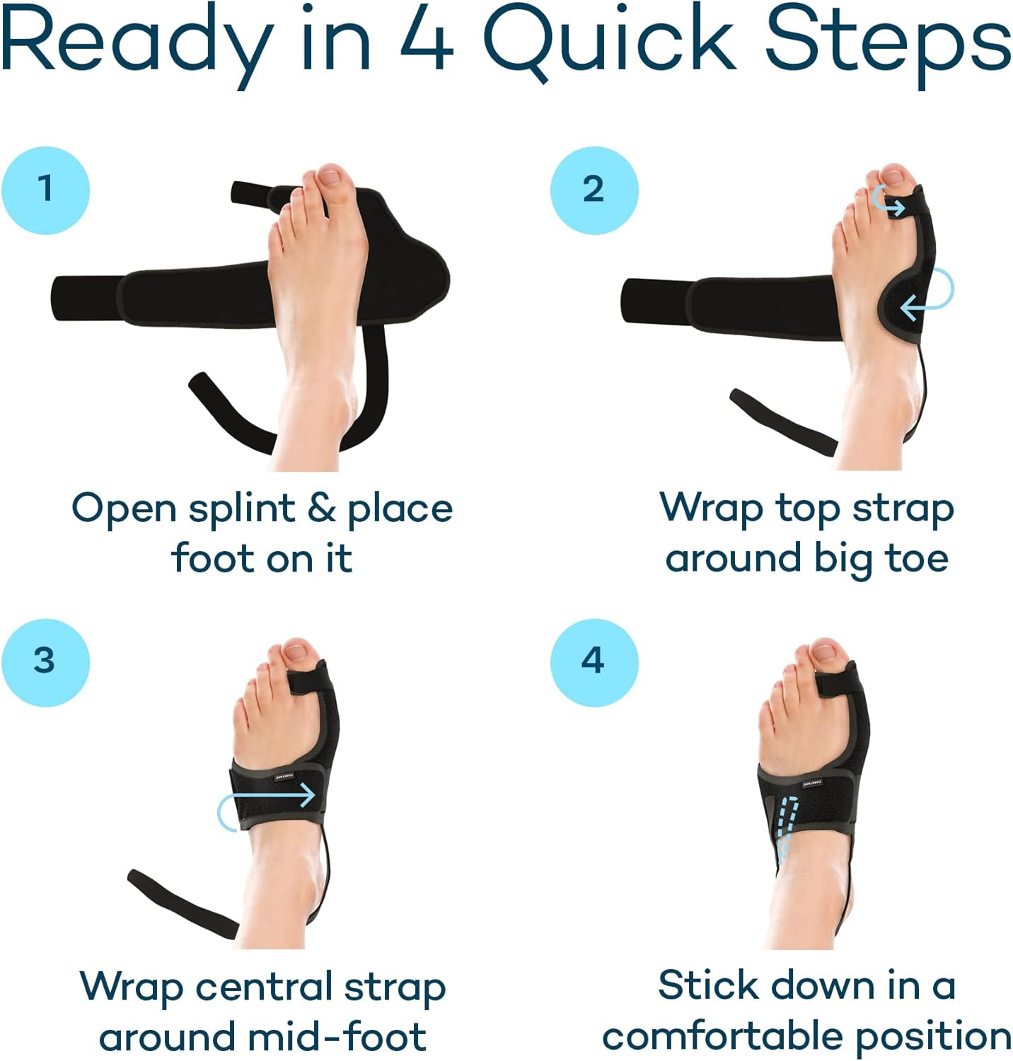 Caretras 2-Pack Bunion Corrector for Women & Men, Orthopedic Bunion Splint for H