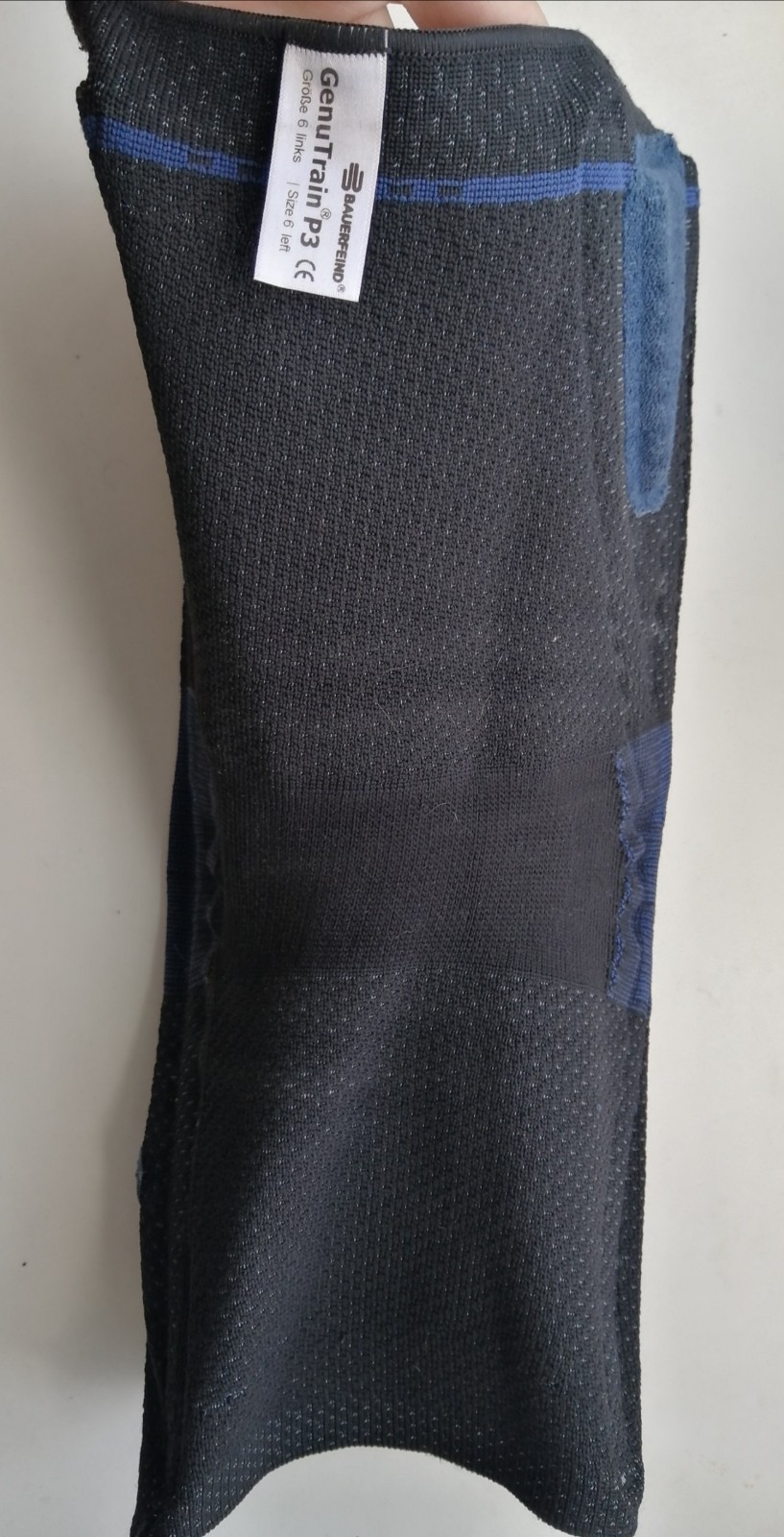 Bauerfeind Genutrain P3 Knee Brace Size 6 Left Size XXL Knee Support Black