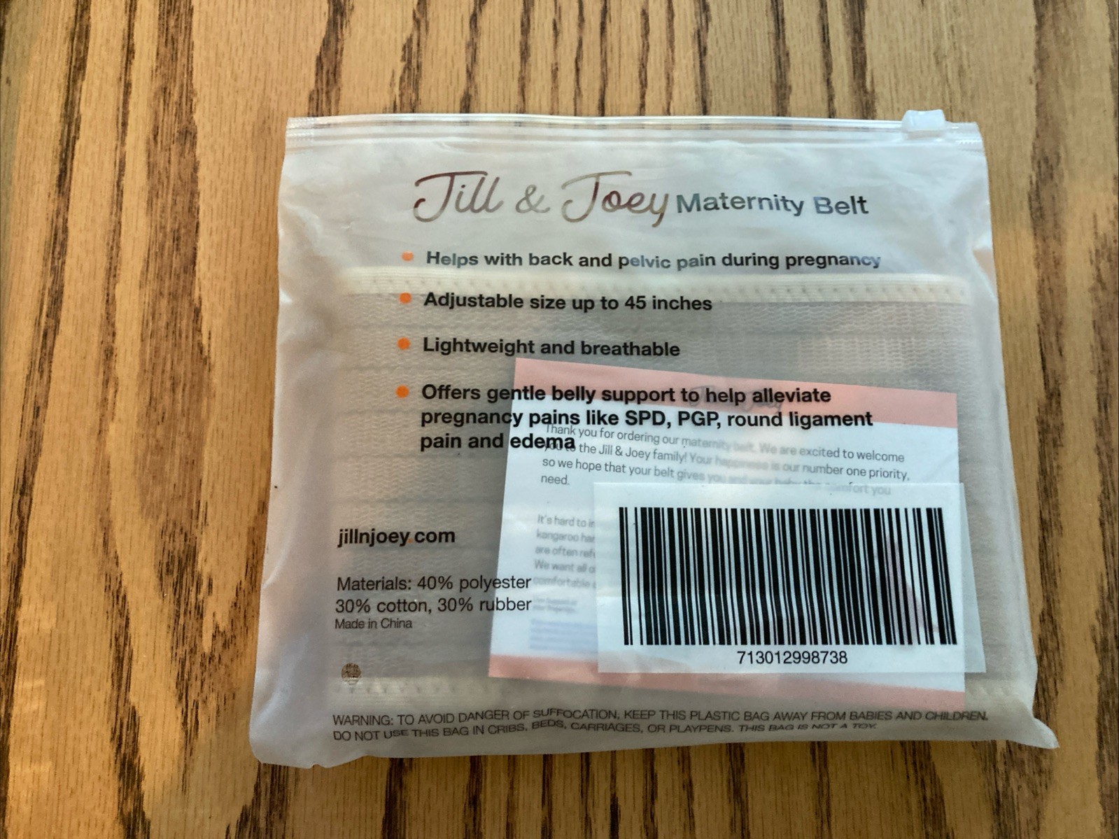 Maternity Belly Band Belt Pregnant Women Jill and Joey Pregnancy Support