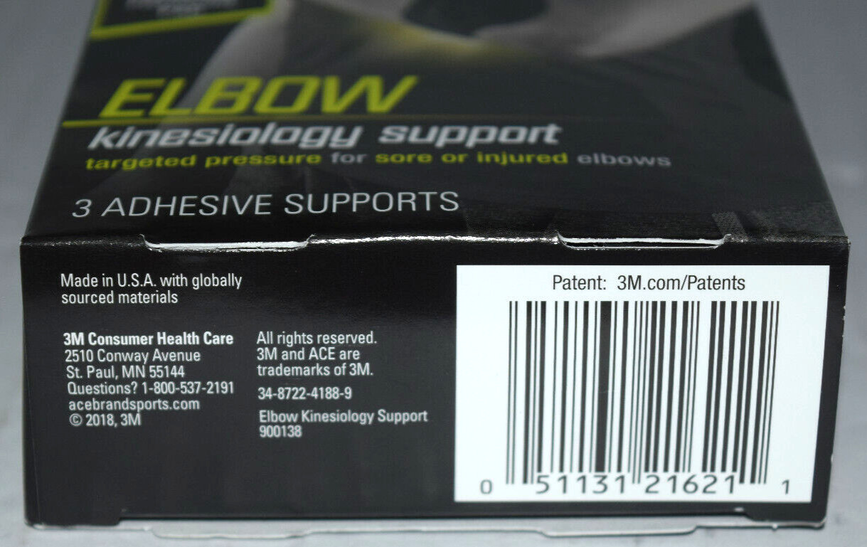 3M ACE Kinesiology Support for Elbow Targeted Pressure