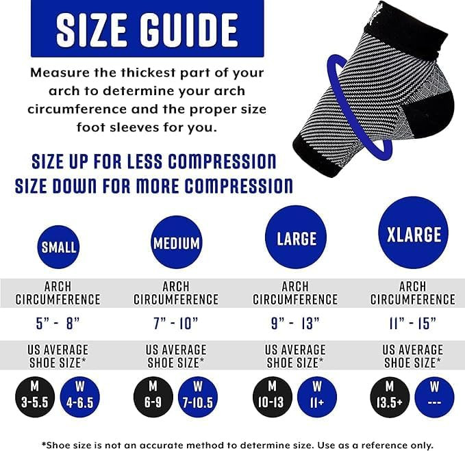 Bitly Plantar Fasciitis Compression Socks for Women & Men – Medium, Black