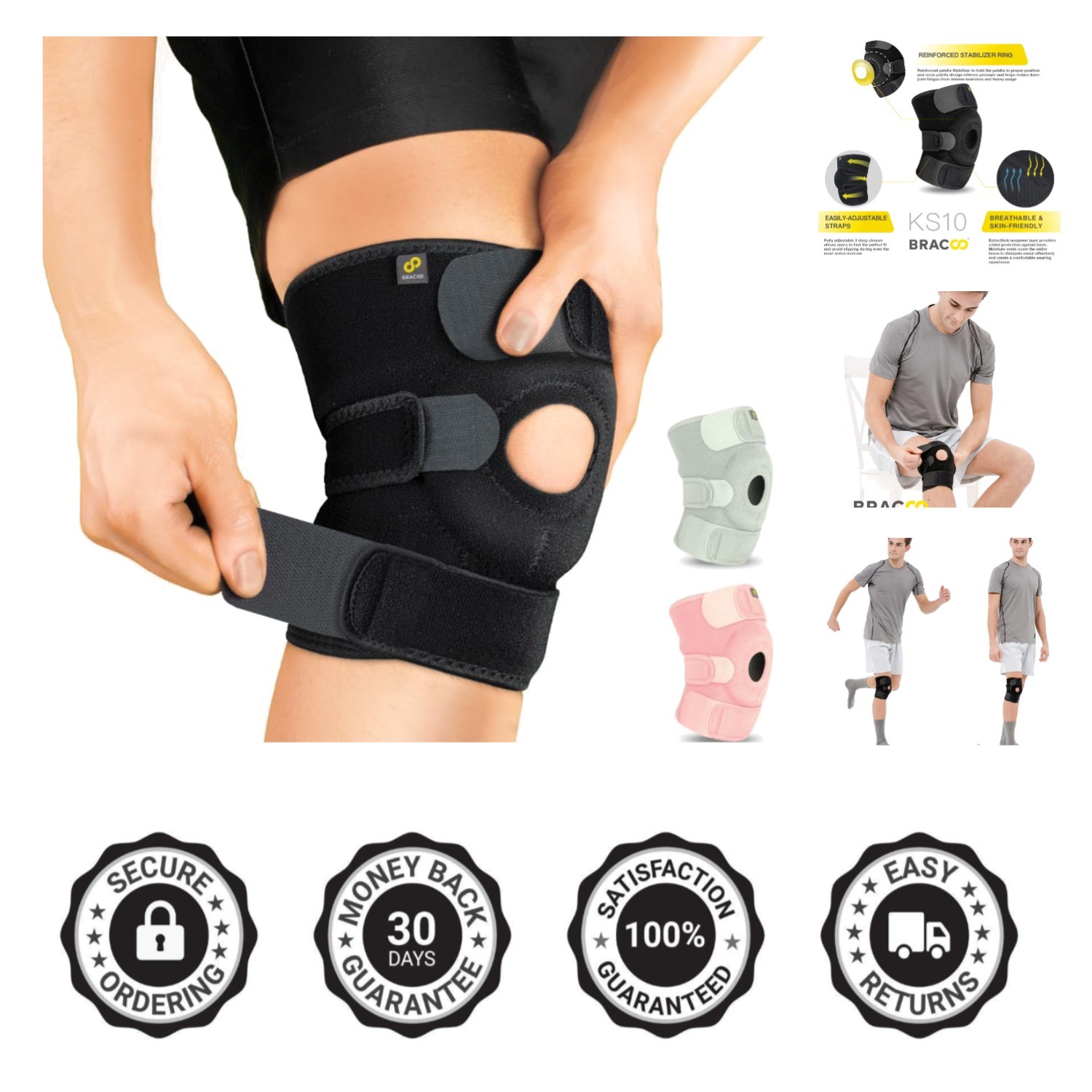 Breathable Knee Support Brace – Effective Relief for Arthritis & Sports Injuries