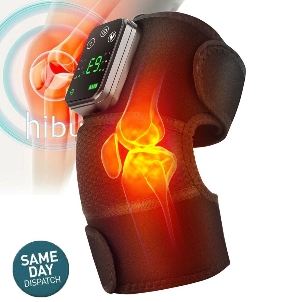 3 Level Electric Heated Vibration Knee Joint Brace Shoulder Massager Pain Relief