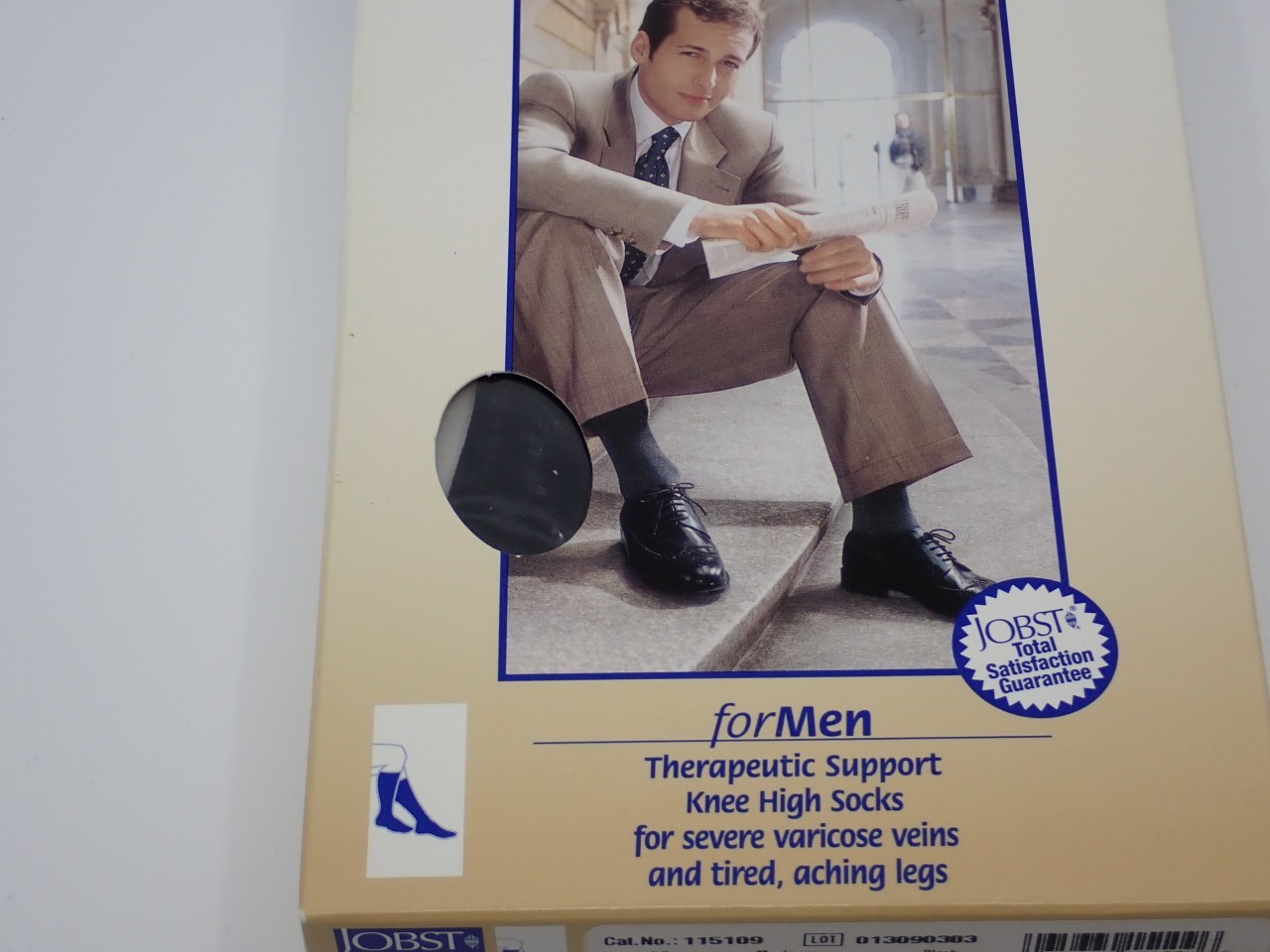 Jobst 1015109 Medical legwear for men therapeutic Suppoort knee high Socks Black