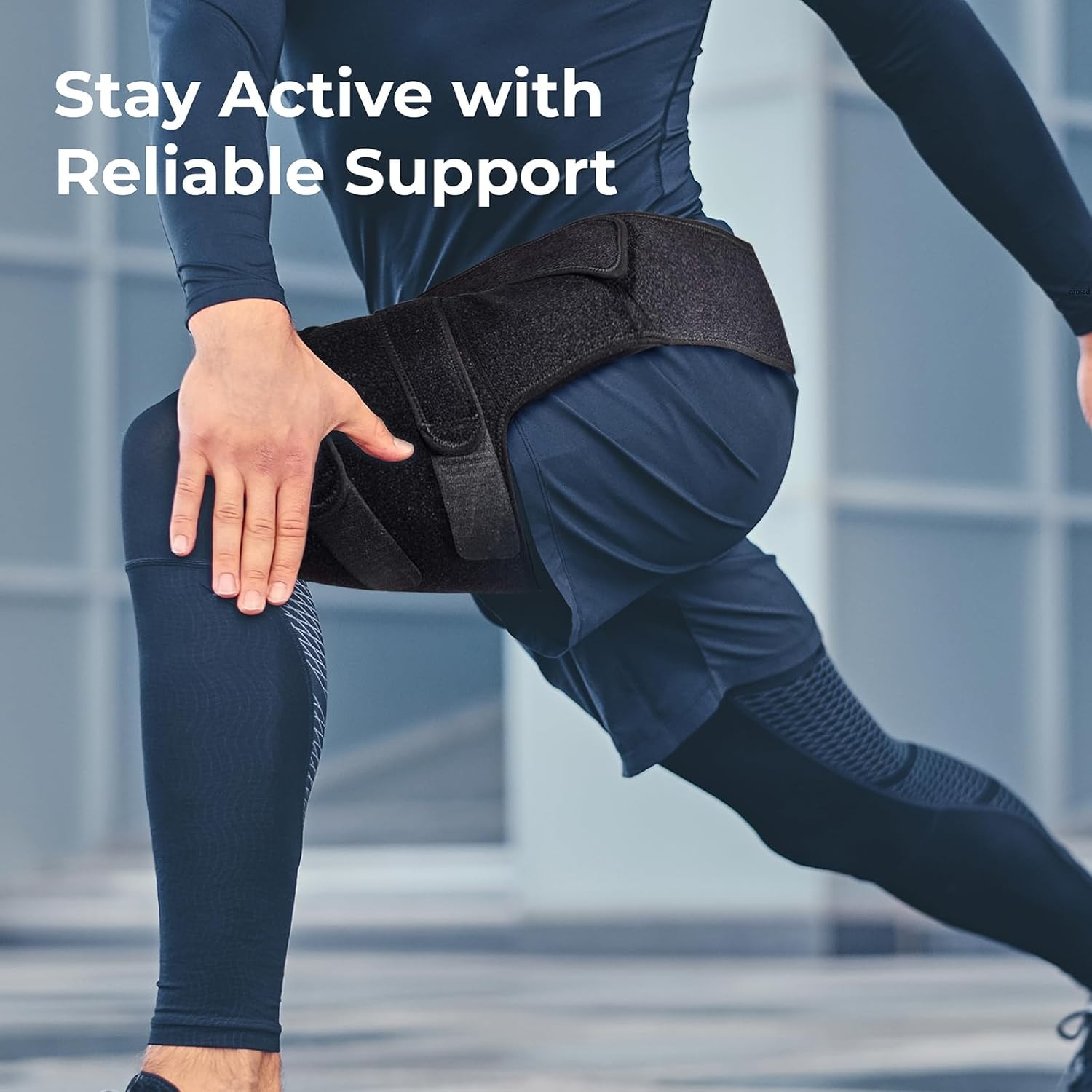 Hip Brace, Sciatica Pain Relief Devices, Brace for Women Men, Hips Black