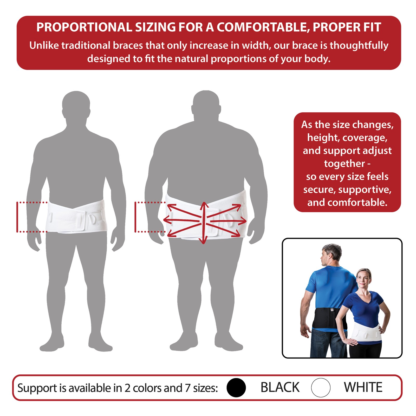 Core Products Corfit LS Back Support Compression Helps Ease Pain Stabilize Spine