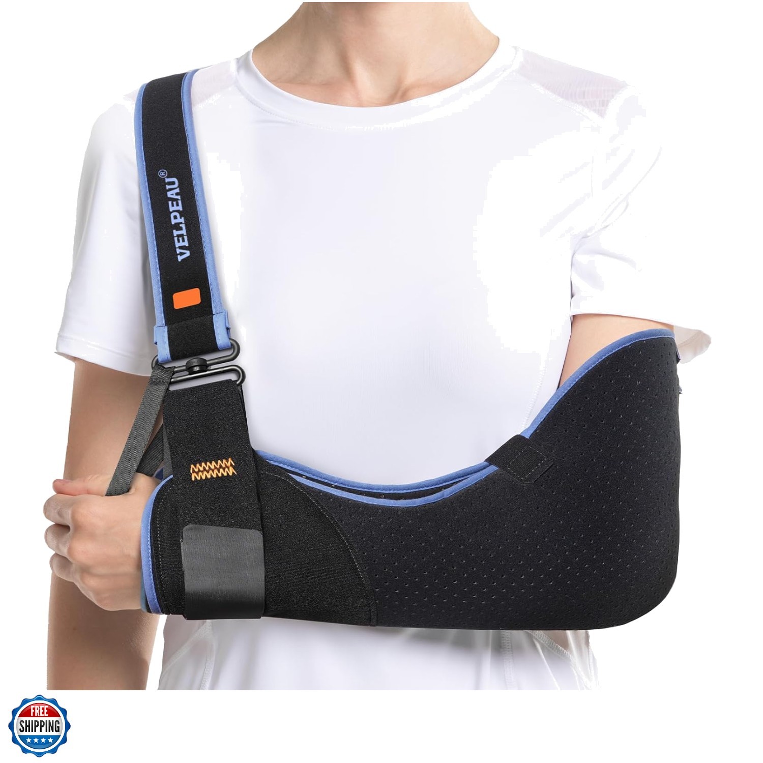 Arm Sling Shoulder Immobilizer for Women and Men, fit Left or Right Arm – Rot…