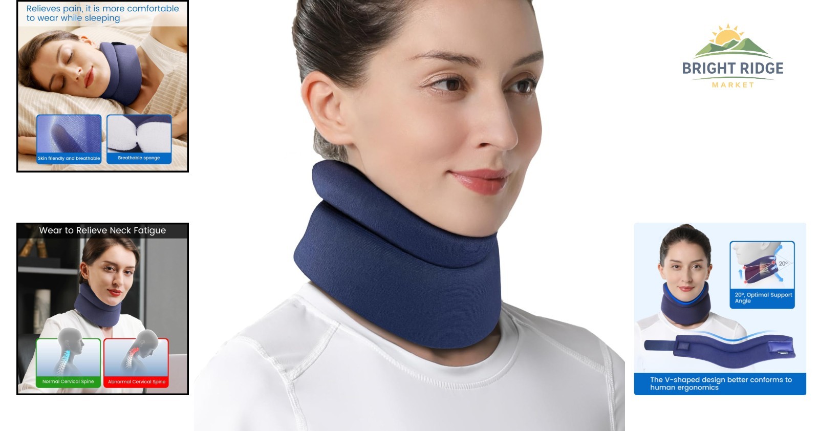 Medium Neck Support Brace for Adults, Ideal for Sleeping and Computer Work