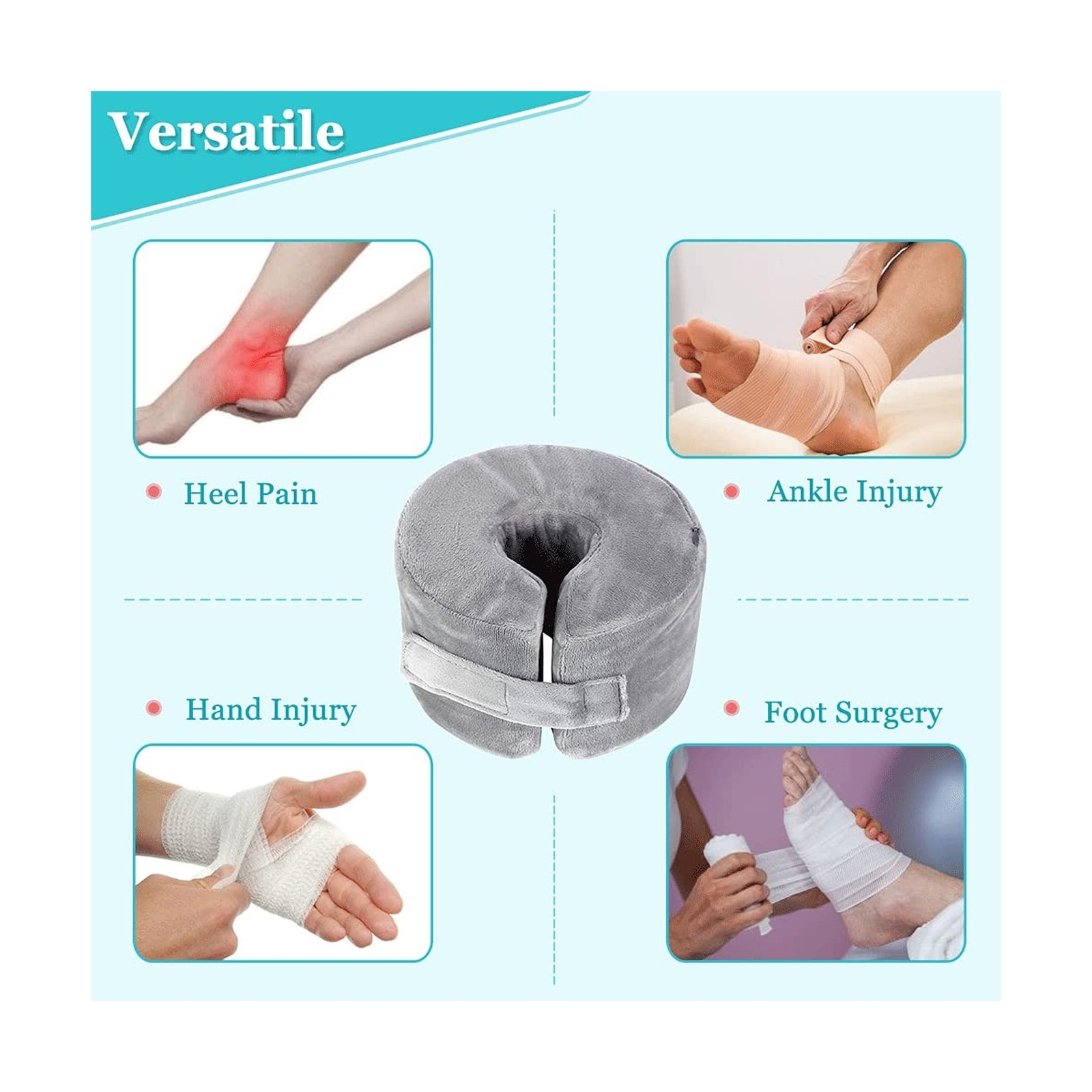 Foot Support Pillow Heel Protectors Foot Cushion for Pressure Sores Ulcer Ank…