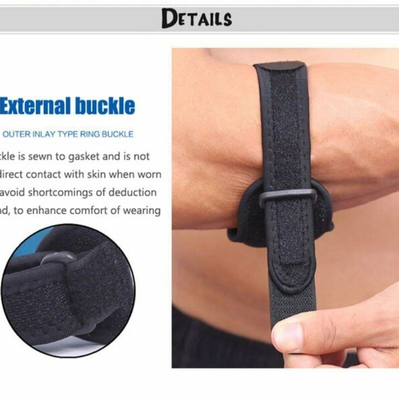 Adjustbale Elbow Support Pad, Adjustable 1PCS for Home Travel (Black)