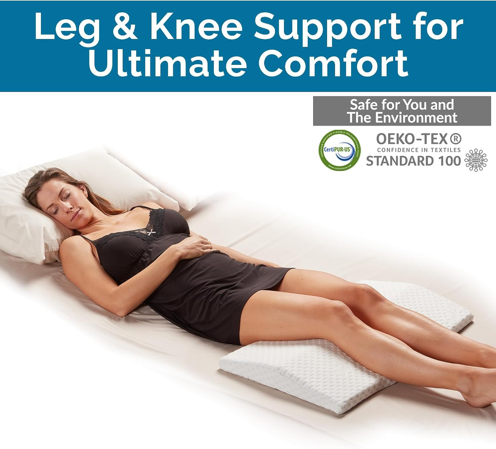 Lumbar Support Pillow for Sleeping Memory Foam for Back Pain Relief Side Back